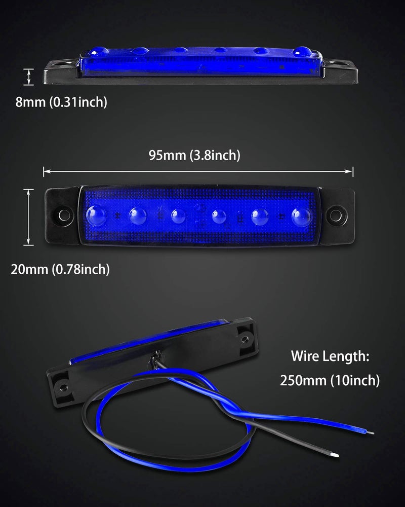 Shangyuan Marine Boat Lights, Utility Led Interior Lights for Deck Courtesy Transom Cockpit Light, 12v Waterproof Marine Lighs for Yacht Fishing Pontoon Boat Sailboat Kayak Bass Boat, Blue, 10PCS - Image 2
